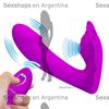 Vibrador de punto G con succionador de clitoris, control remoto y carga USB